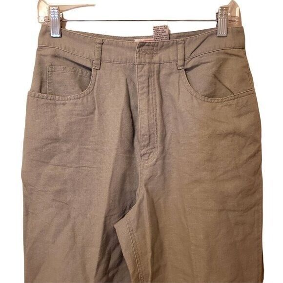 Talbots Womens Size 10P Green  Solid Chino Slack Pants - Picture 4 of 11